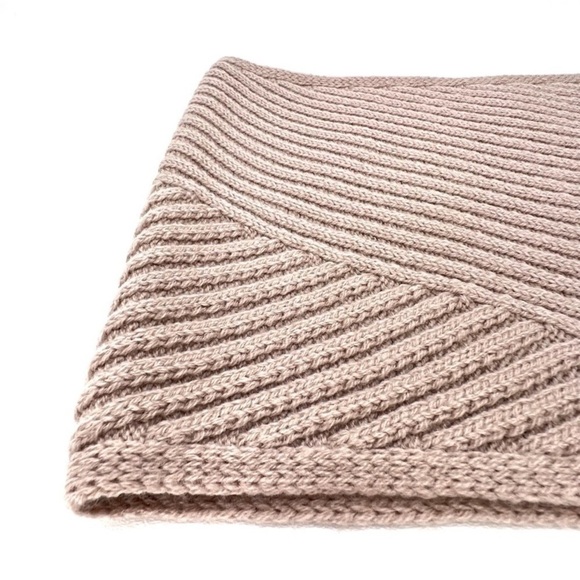 Allsaints Scarf Blush Pink Wool Blend Sweater Rib Knit All Saints Winter New NWT - Picture 5 of 8